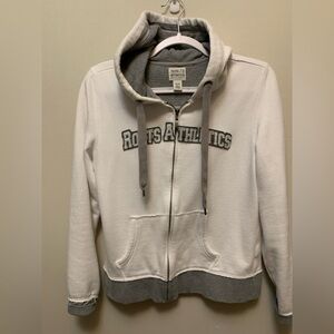 ROOTS  Athletics White and Gray Hoodie